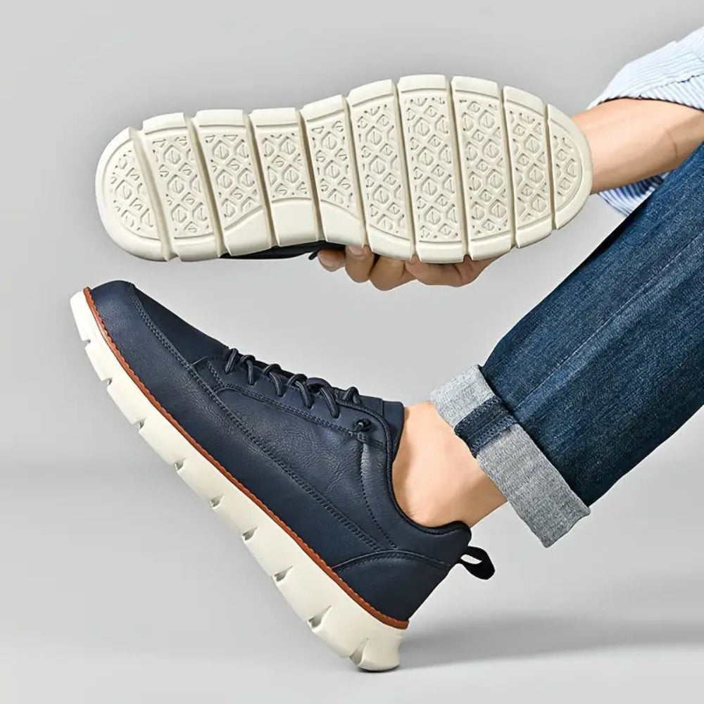 Men's Leather Sneakers Orthopedic Cushioned Insole 3