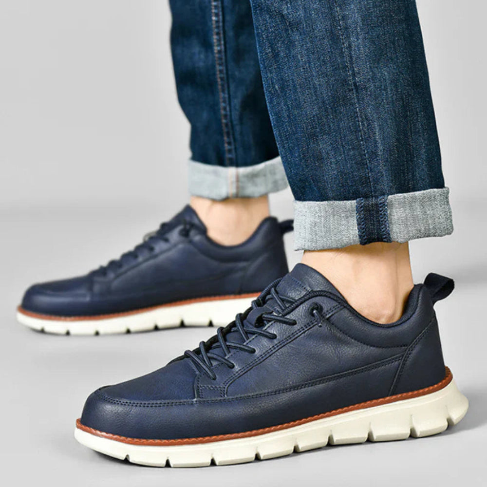 Men's Leather Sneakers Orthopedic Cushioned Insole 4