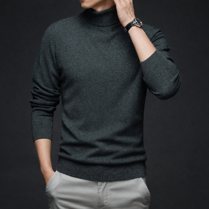 Men's Slim Fit Turtleneck Sweater Warm Long Sleeve