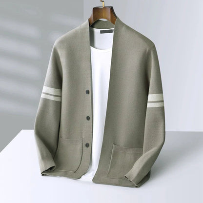 Men's Merino Wool Blend Cardigan Sweater 9