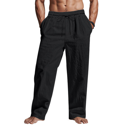 Men's Trousers with Drawstring Waist and Pockets