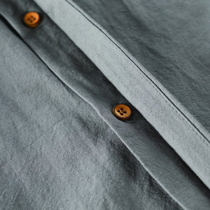 Men's Slim Fit Dress Shirt with Stand-up Collar