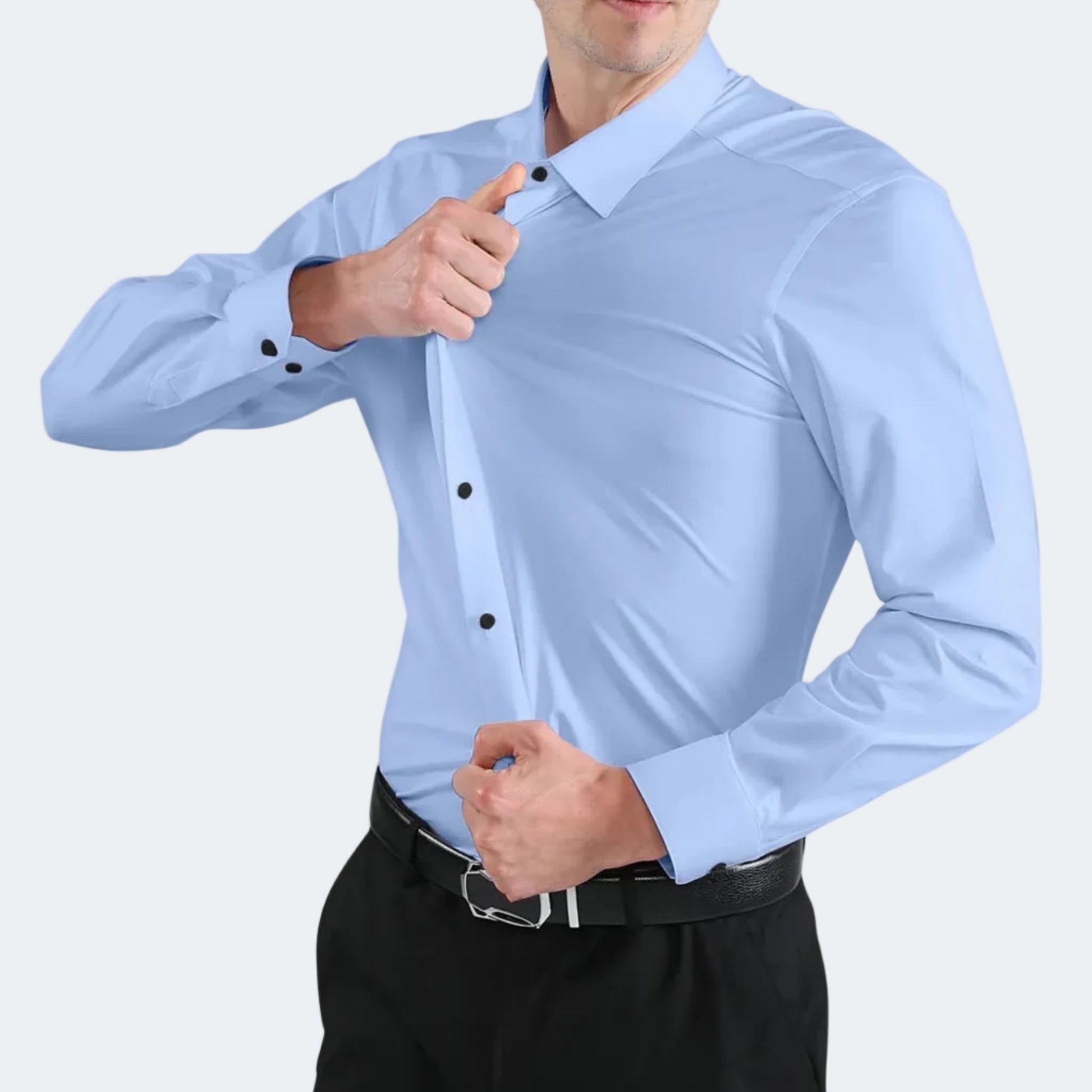 Men's Stretch Wrinkle Free Knit Dress Shirt 12