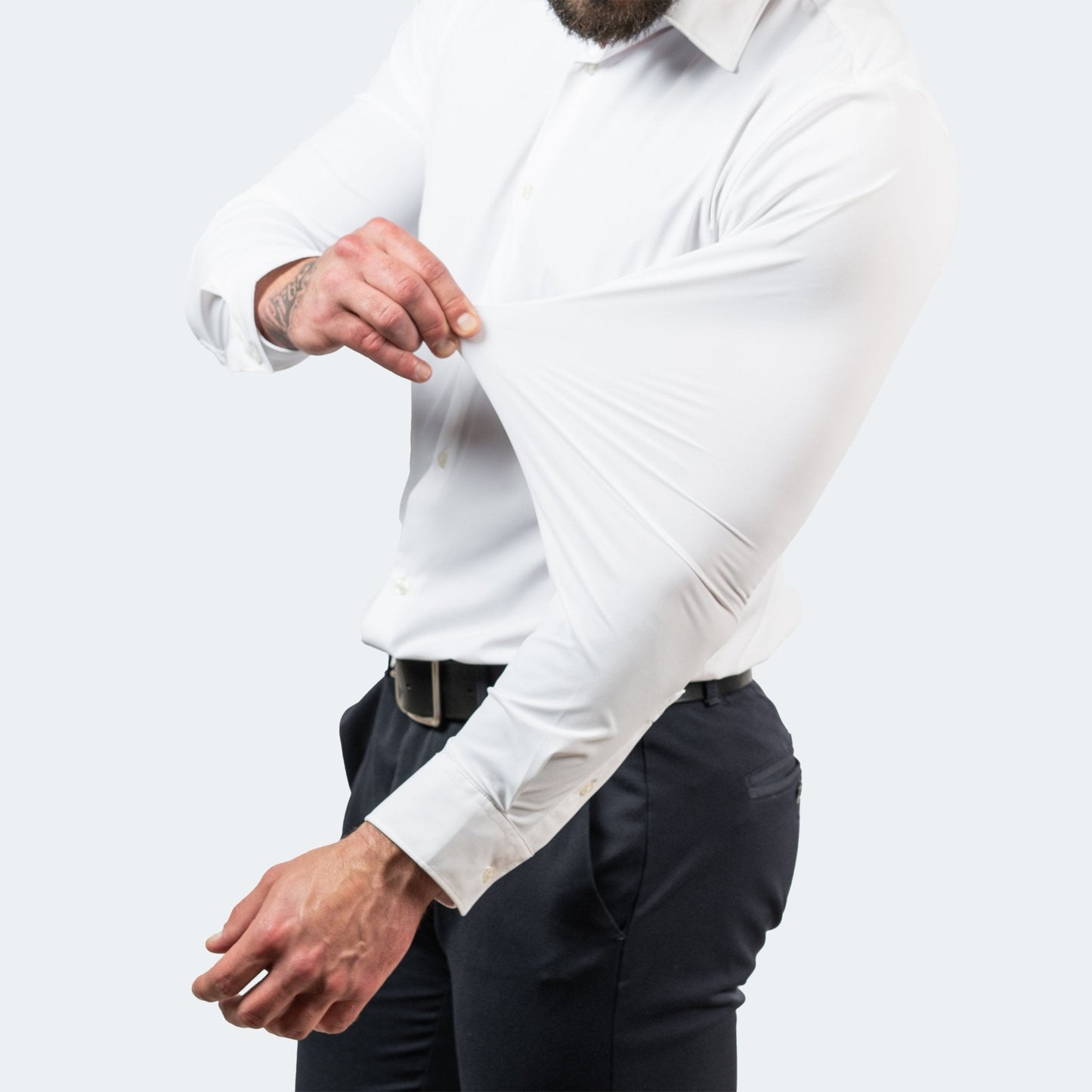 Men's Stretch Wrinkle Free Knit Dress Shirt 2