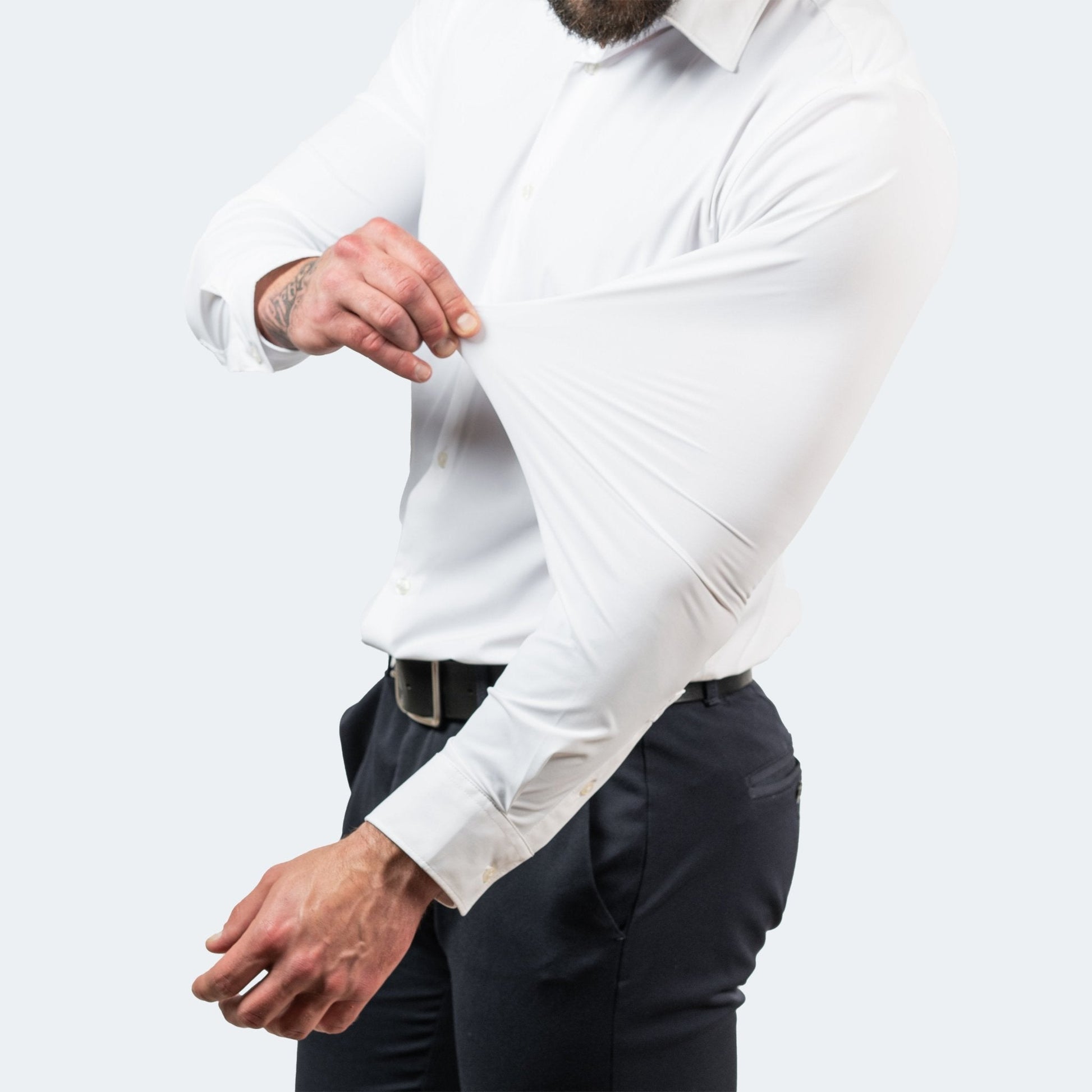 Men's Stretch Wrinkle Free Knit Dress Shirt 2