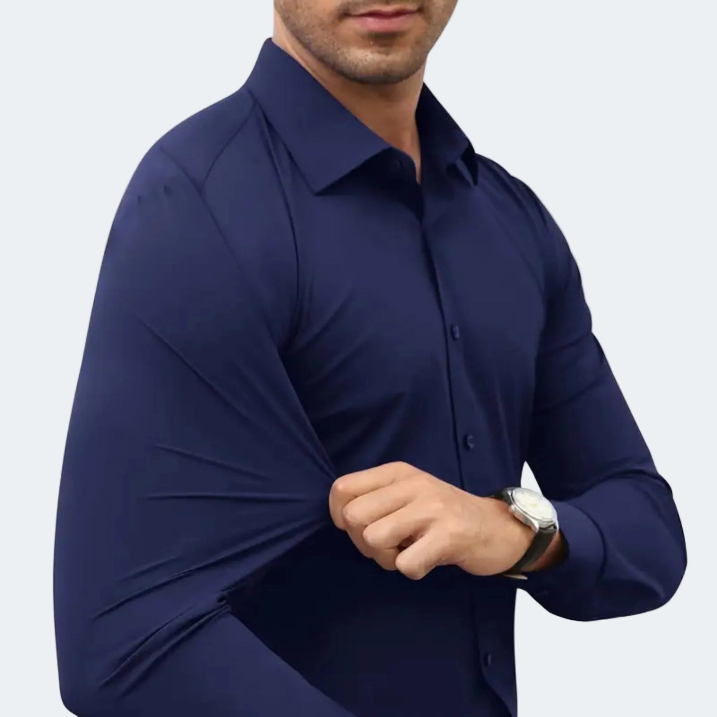Men's Stretch Wrinkle Free Knit Dress Shirt 6