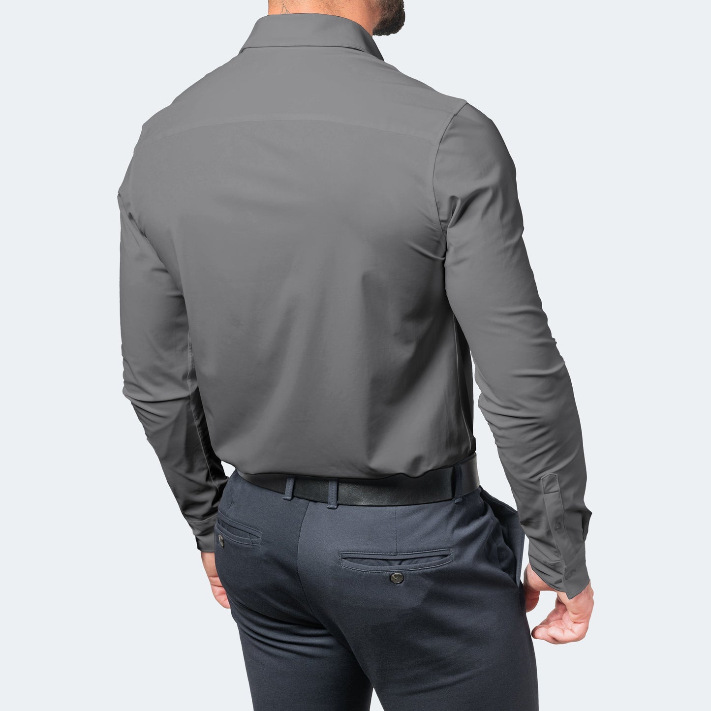 Men's Stretch Wrinkle Free Knit Dress Shirt 8