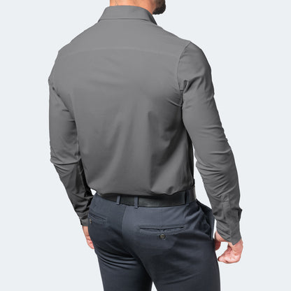 Men's Stretch Wrinkle Free Knit Dress Shirt 8