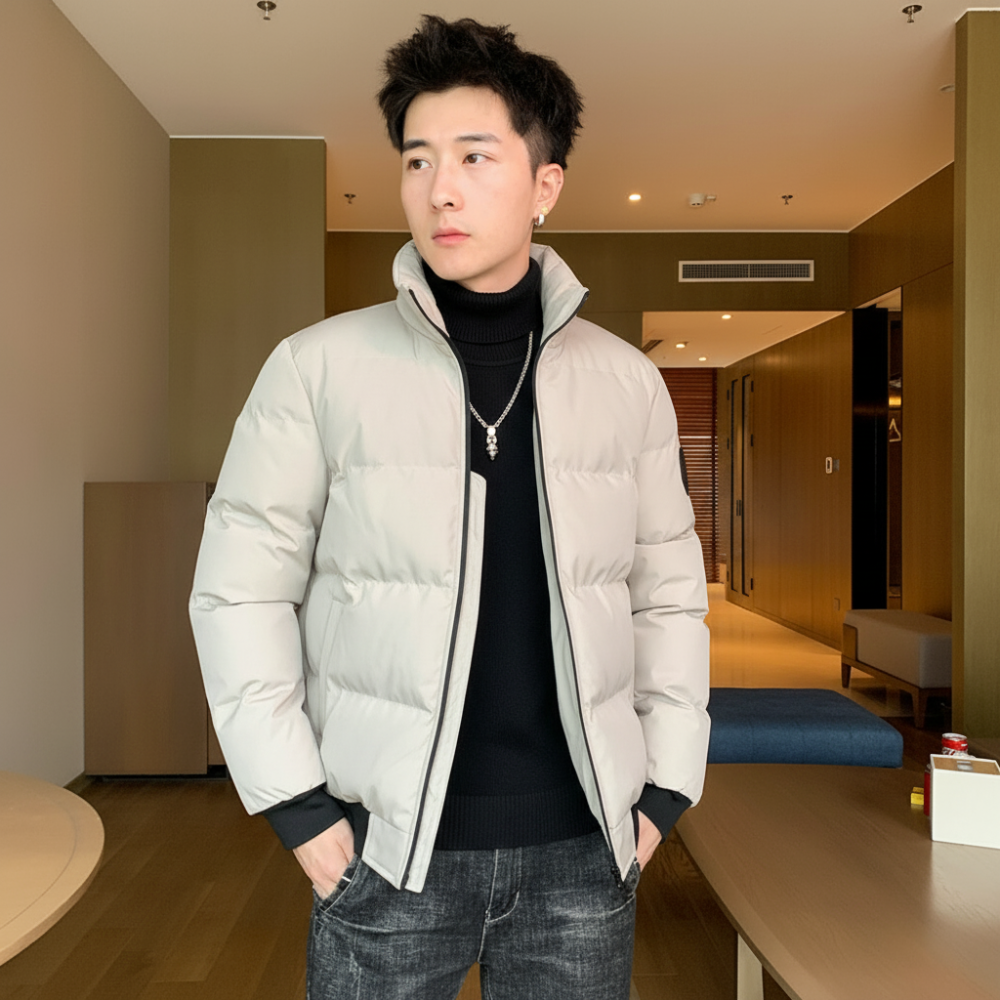 Men's Winter Jacket Puffer Insulated Zip Up Coat