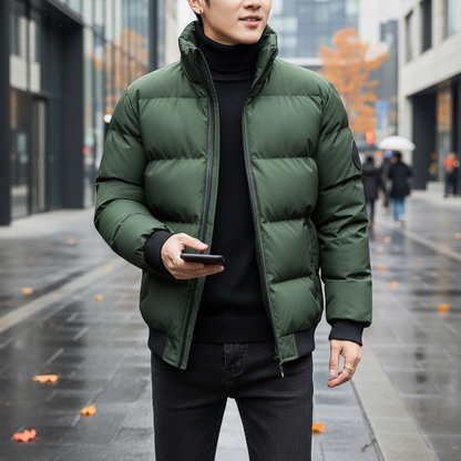 Men's Winter Jacket Puffer Insulated Zip Up Coat