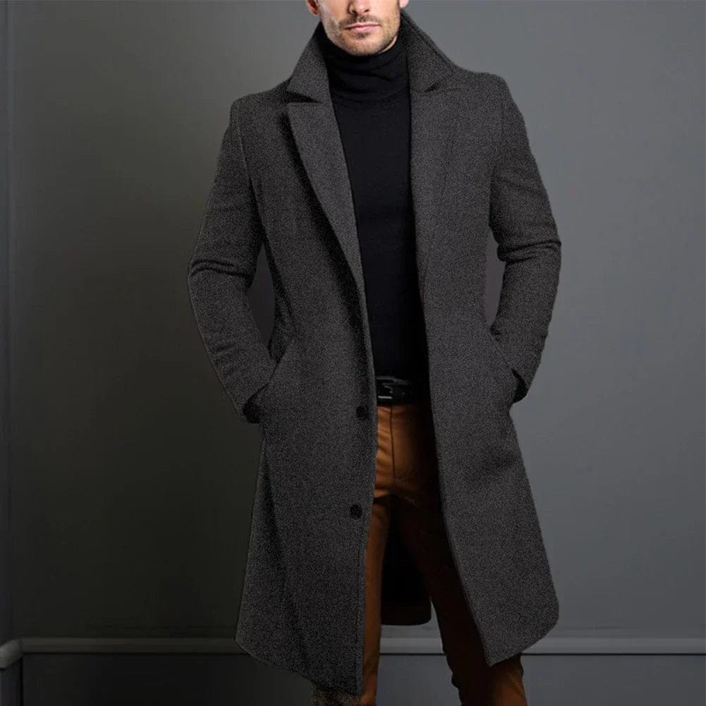 Men's Wool Winter Coat Warm Long Jacket 1