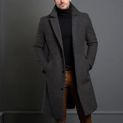 Men's Wool Winter Coat Warm Long Jacket 1