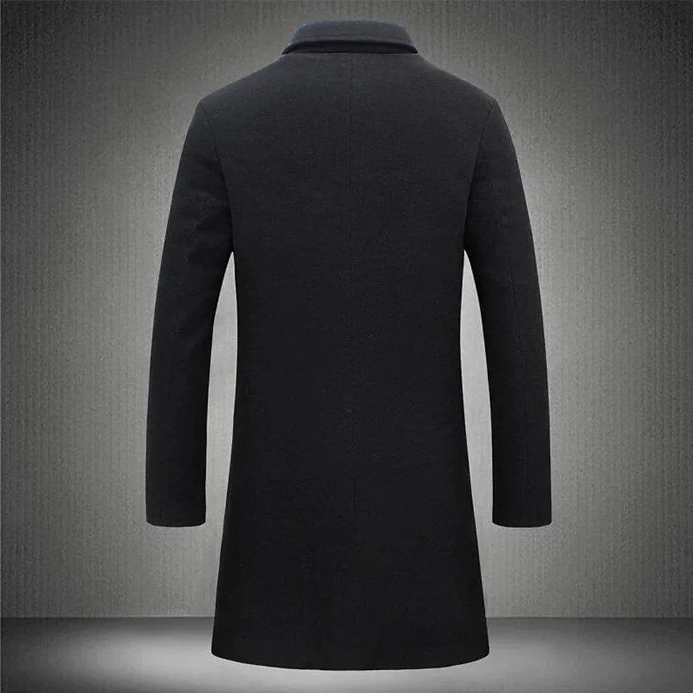 Men's Wool Winter Coat Warm Long Jacket 6