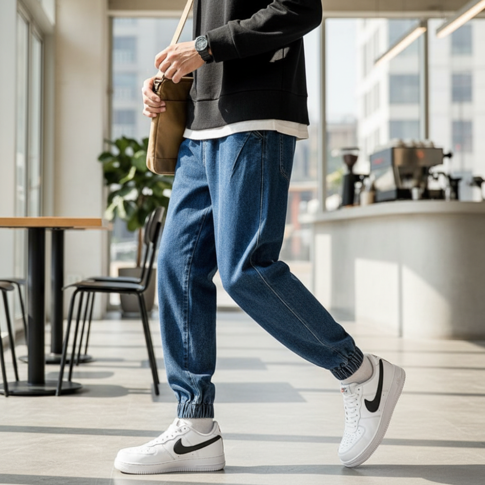Men's Cargo Jeans Straight Fit Casual