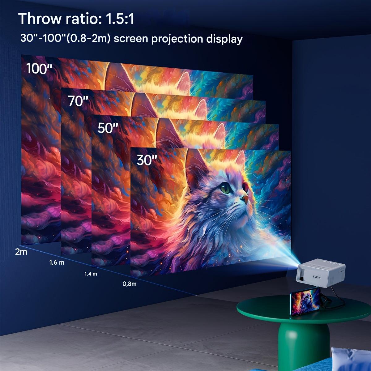 Mini Projector – 3000 Lumen Portable Device for Home and Outdoor Use 3