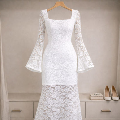 Women's V-Neck Long Sleeve Cocktail Dress