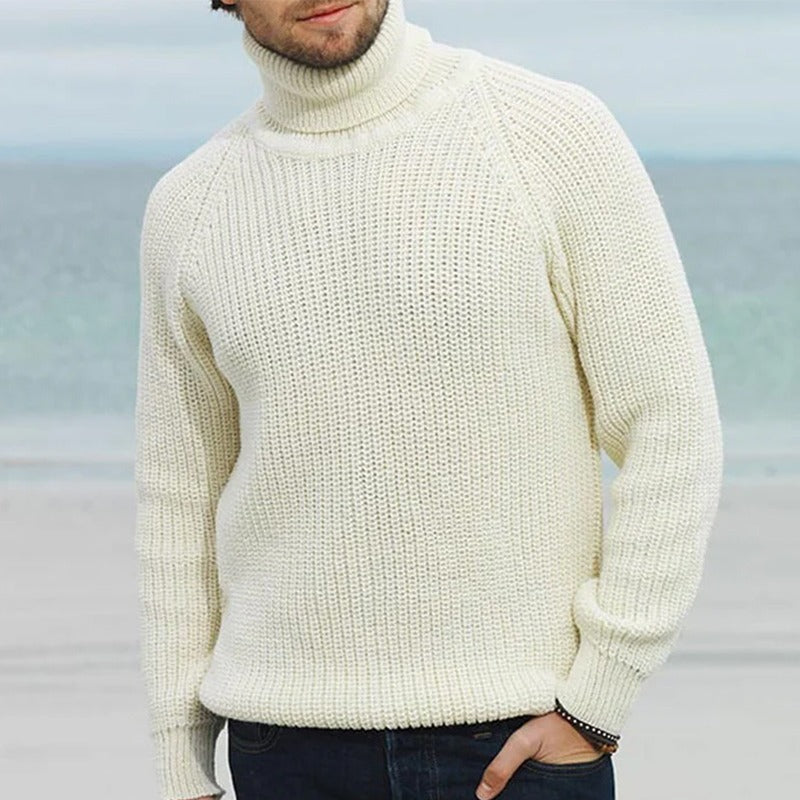 Men’s Turtleneck Knit Winter Sweater Long Sleeve Pullover