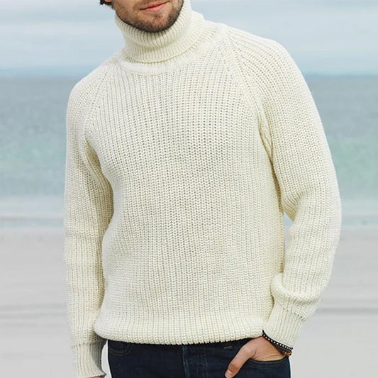 Men’s Turtleneck Knit Winter Sweater Long Sleeve Pullover