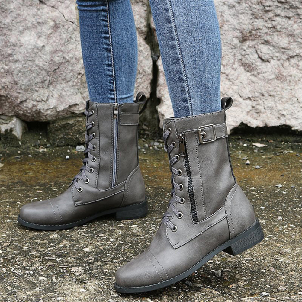 Orthopedic Women Boots Comfortable Slip On Side Zip 8