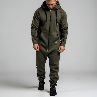 Patrick - Men's Hooded Jumpsuit Sporty Modern Style - Perfect for Outdoor Activities