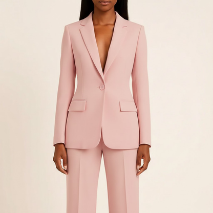 Women's Formal Suit Set Tailored Long Blazer