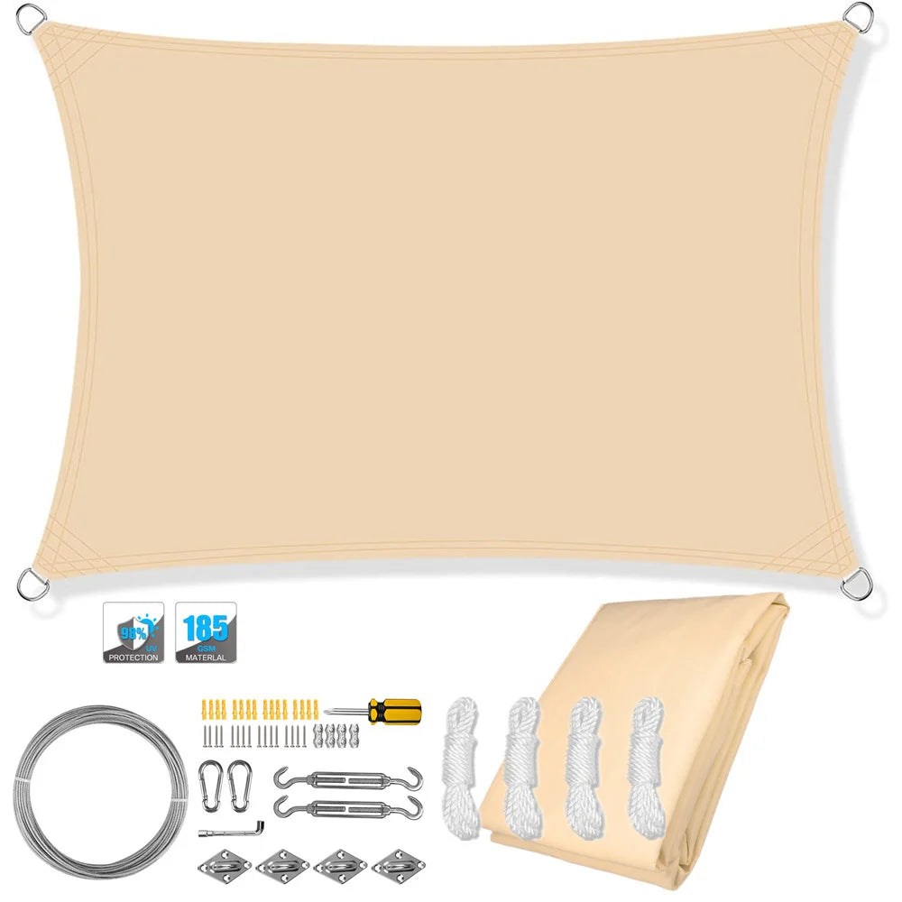 Rectangular Sun Shade Sail – UV Protection for Outdoor Spaces 14