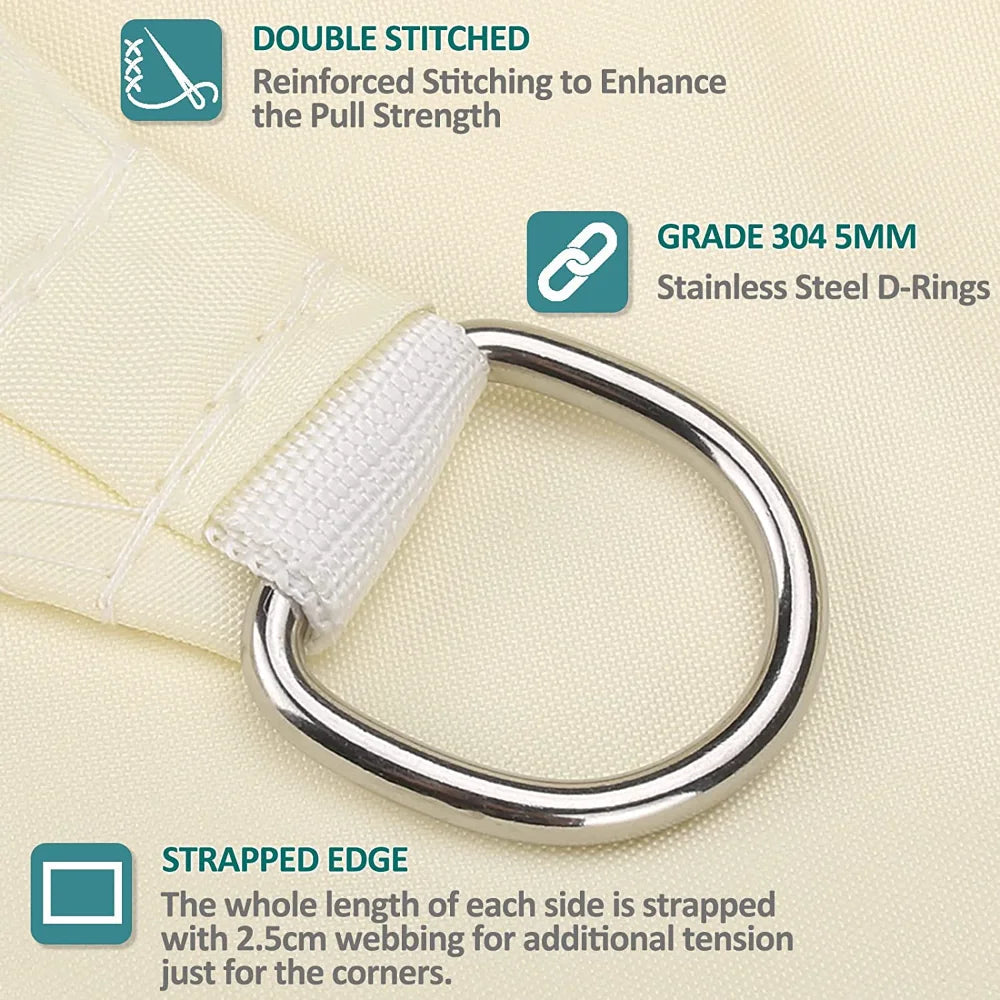 Rectangular Sun Shade Sail – UV Protection for Outdoor Spaces 4