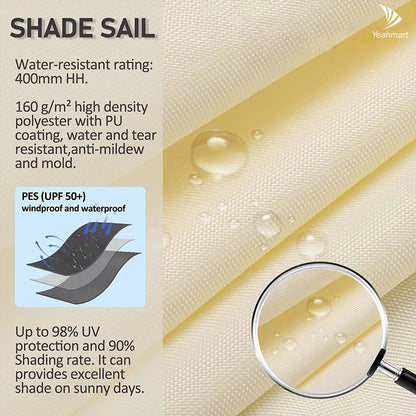 Rectangular Sun Shade Sail – UV Protection for Outdoor Spaces 5