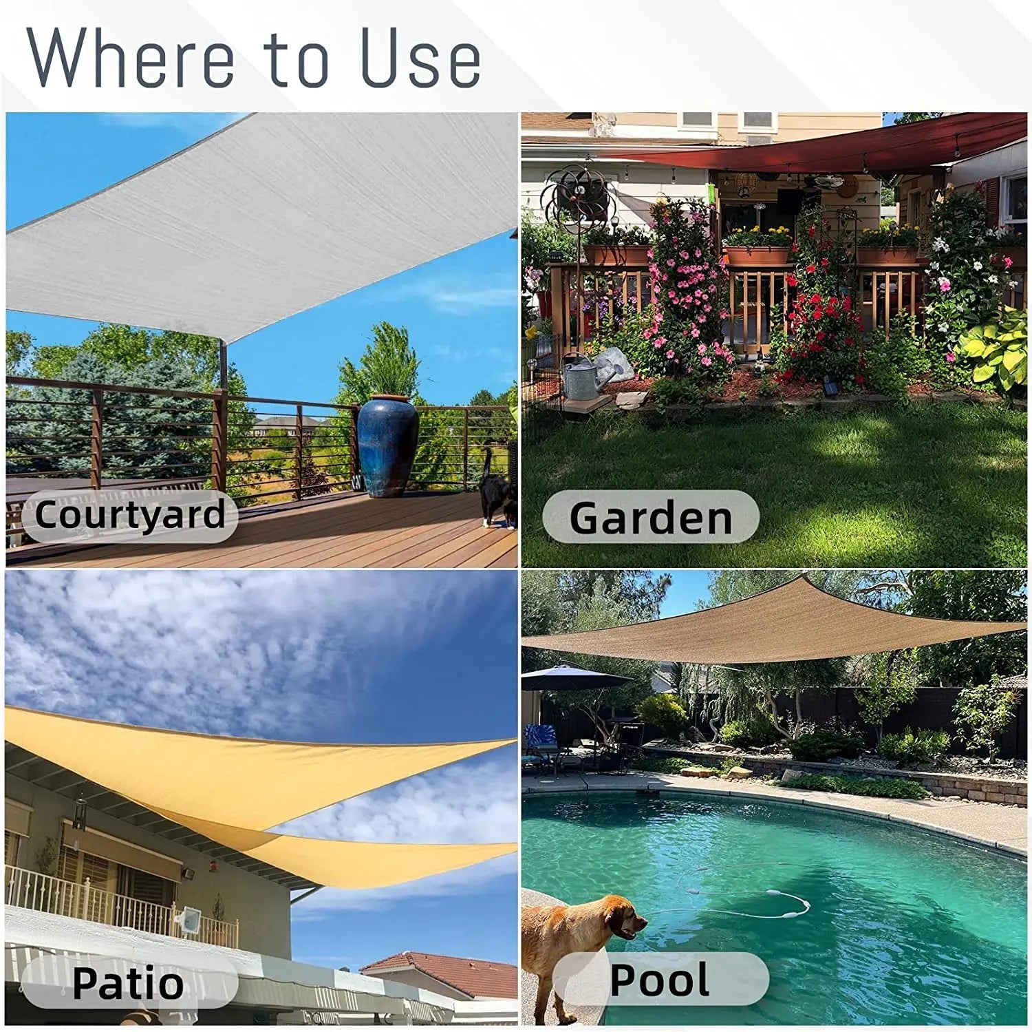 Rectangular Sun Shade Sail – UV Protection for Outdoor Spaces 8