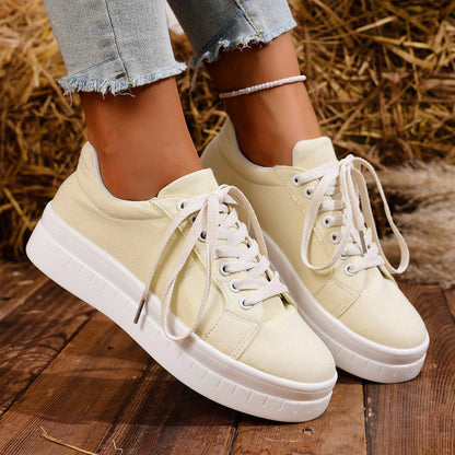 Women's Trendy Lace-Up Platform Trainers | Perfect for Everyday Wear