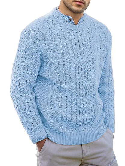 Men's Vintage Light Blue Crew Neck Jumper