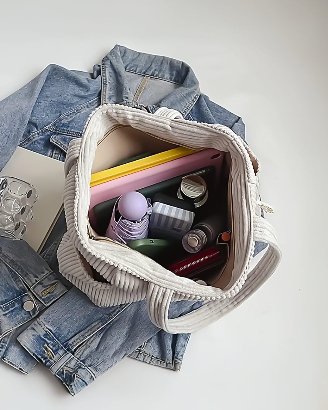 Tote Bag with Drawstring Closure and Interior Compartment 2