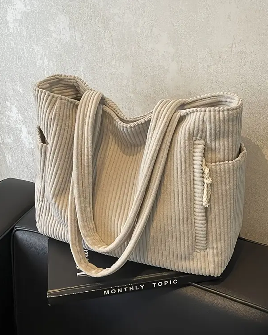 Tote Bag with Drawstring Closure and Interior Compartment 7