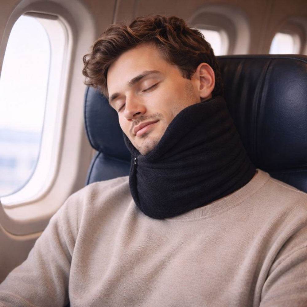 Travel Neck Pillow Supportive Wrap Upright Rest 1