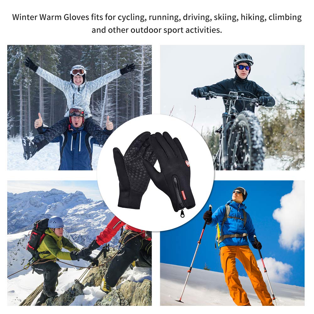 Unisex Heated Waterproof Touchscreen Thermal Ski Gloves 6