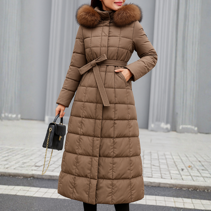 Stylish Warm Down Winter Coat with Fur Hood for Women | Ideal for Winter