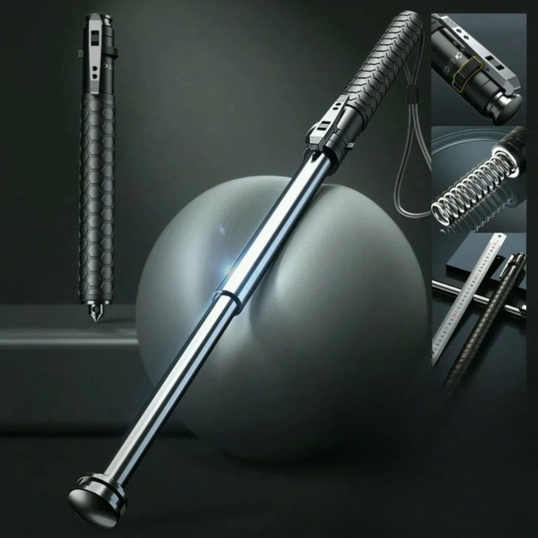 Walking Stick Self Defense Automatic Spring Loaded Cane 1