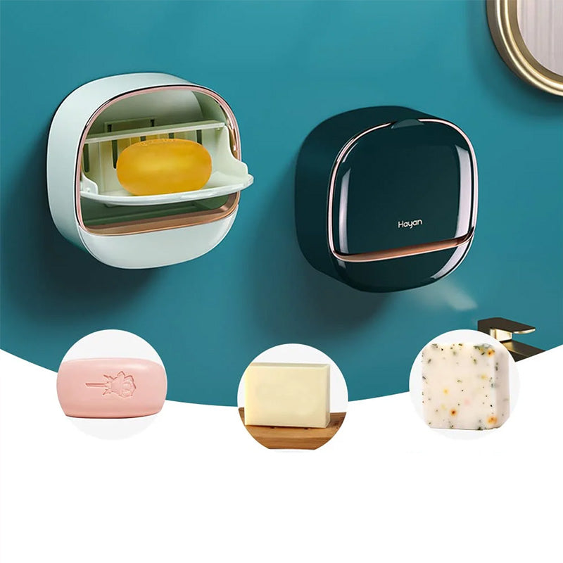 Waterproof Soap Dish – Double Layer with Drainage System for Shower 2