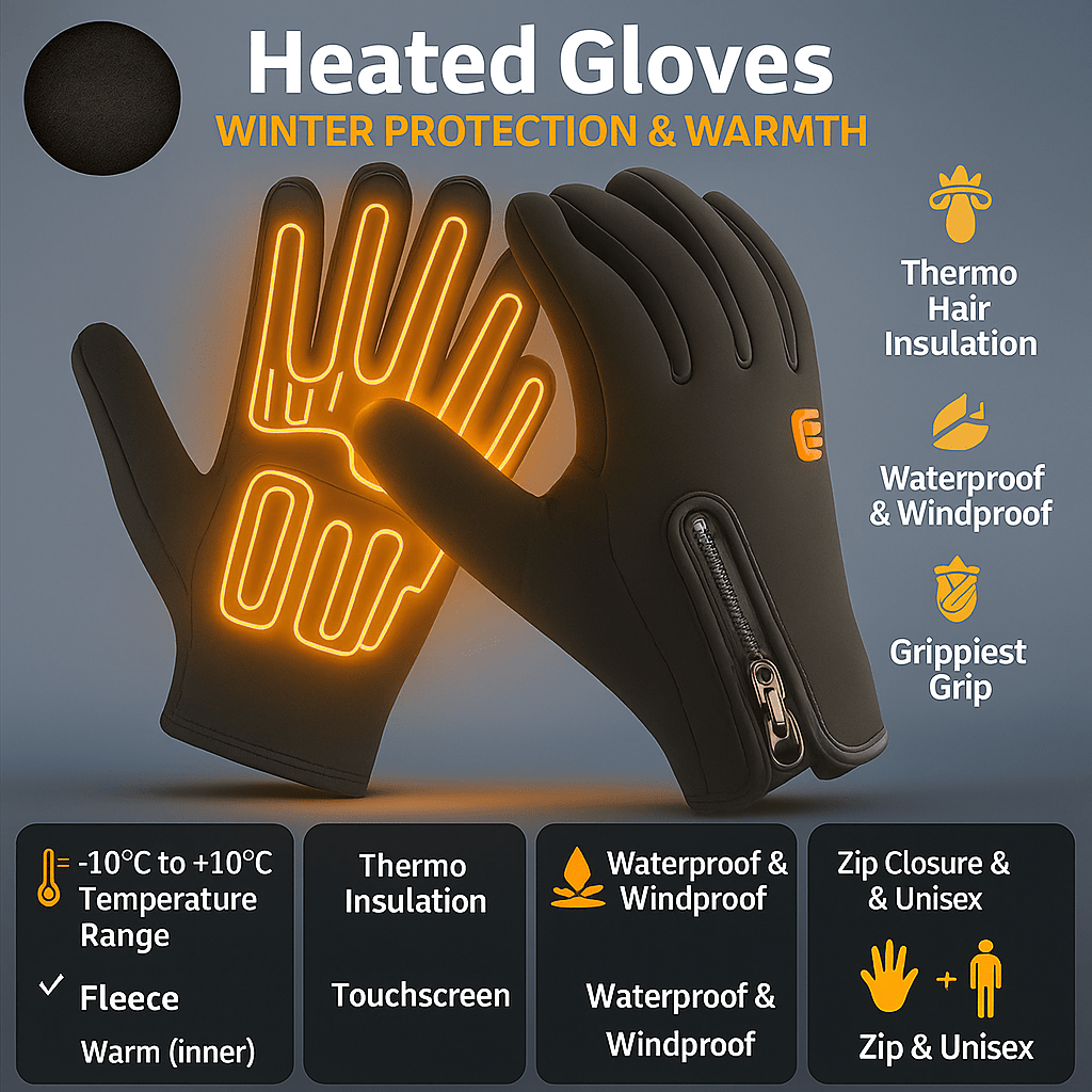 Winter Gloves Touchscreen Outdoor Thermal Heated 4