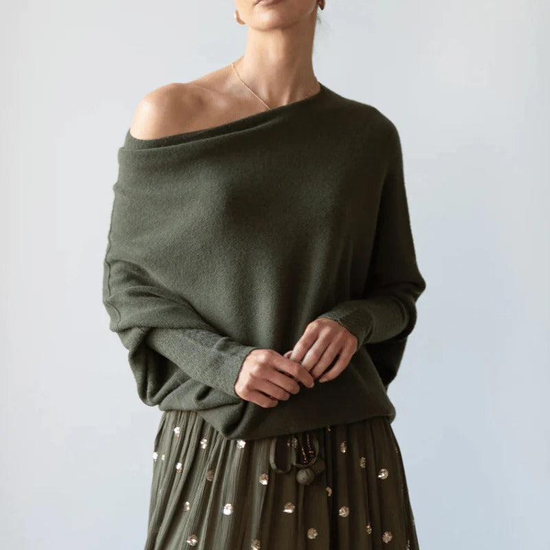 Women’s One Shoulder Winter Pullover