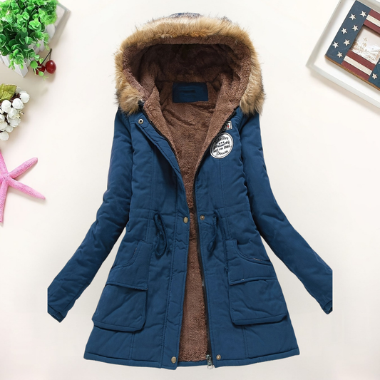 Women's Hooded Winter Parka Jacket Warm Insulated
