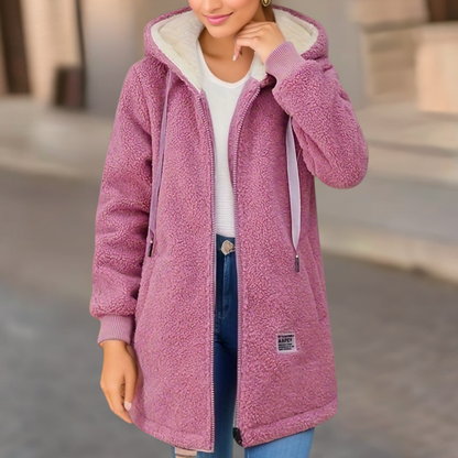 Women's Winter Fleece Lined Warm Cozy Jacket