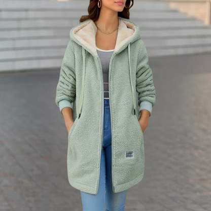 Women's Winter Fleece Lined Warm Cozy Jacket