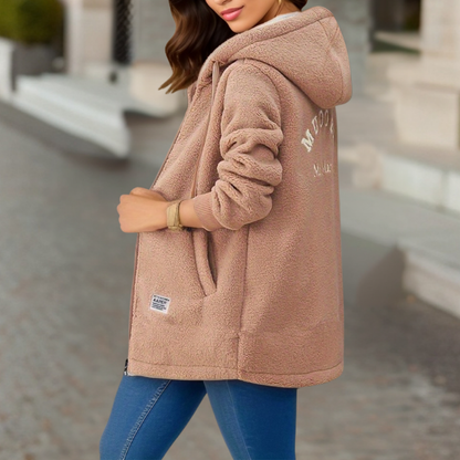 Women's Winter Fleece Lined Warm Cozy Jacket
