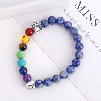 Women’s Beaded Bracelet with Chakra-Inspired Design 0
