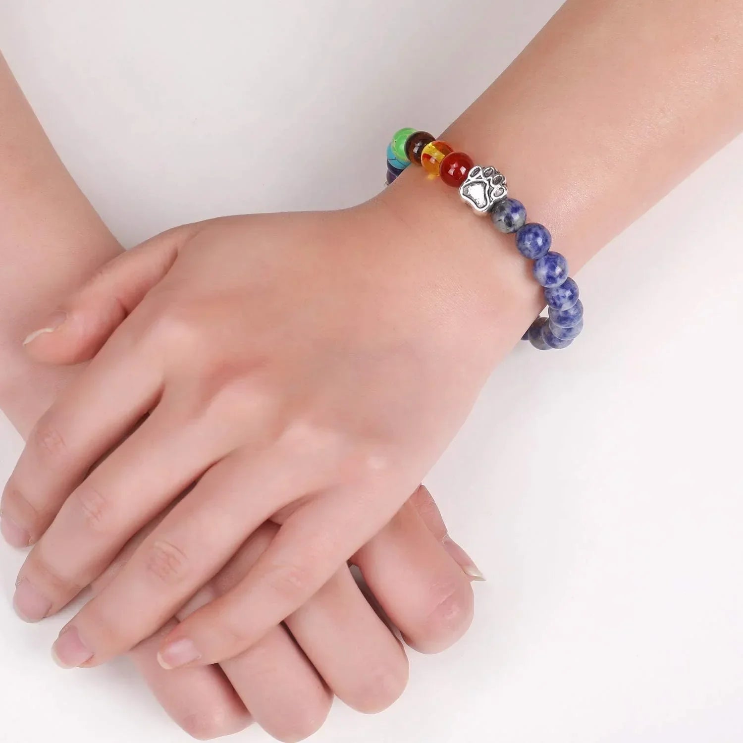 Women’s Beaded Bracelet with Chakra-Inspired Design 2