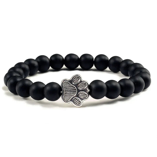Women’s Beaded Bracelet with Paw Charm Design 0