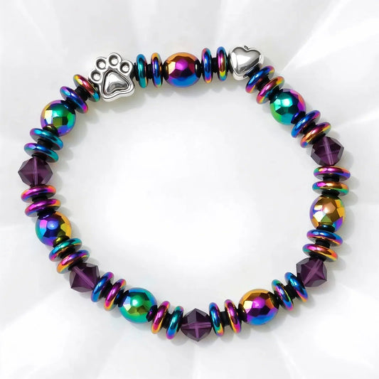 Women’s Bracelet with Paw and Heart Charms 0