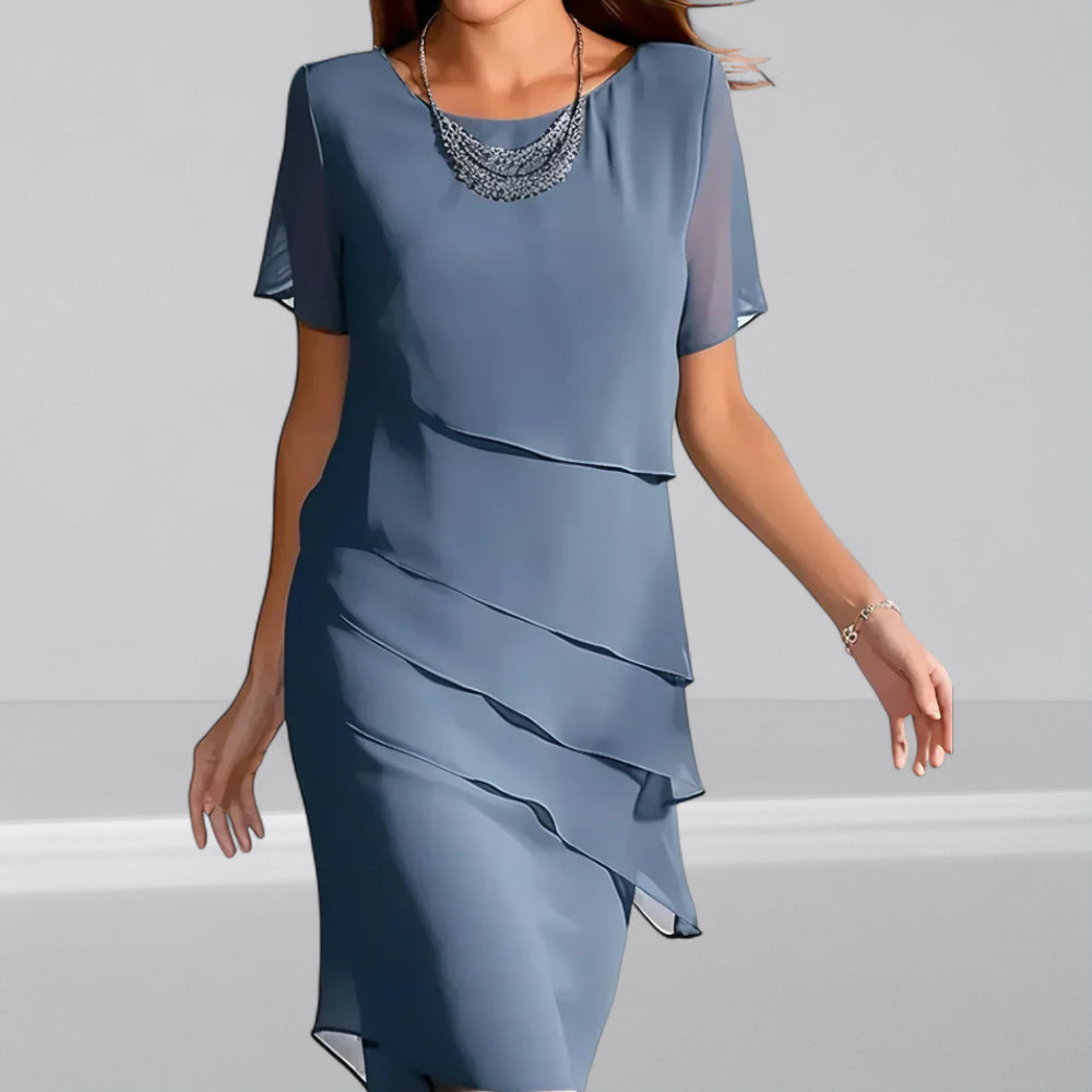 Women's Chiffon Tiered Evening Dress 1