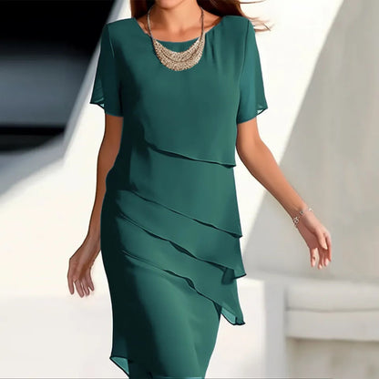 Women's Chiffon Tiered Evening Dress 3